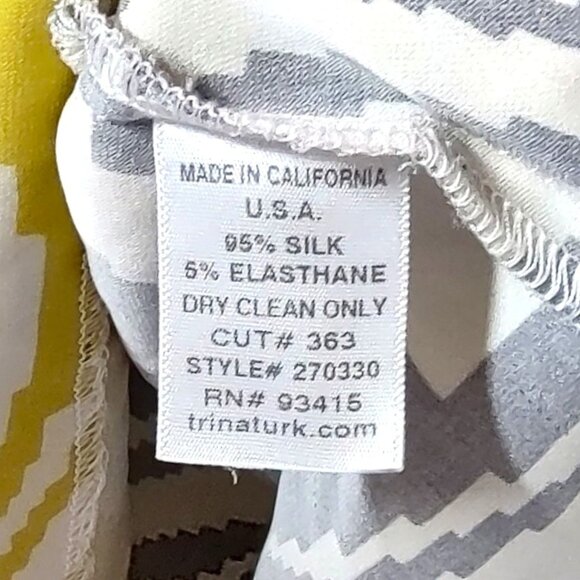 Trina Turk Womens Multicolor Animal Print V Neck Dress Long Sleeve Size 10 - Picture 8 of 8